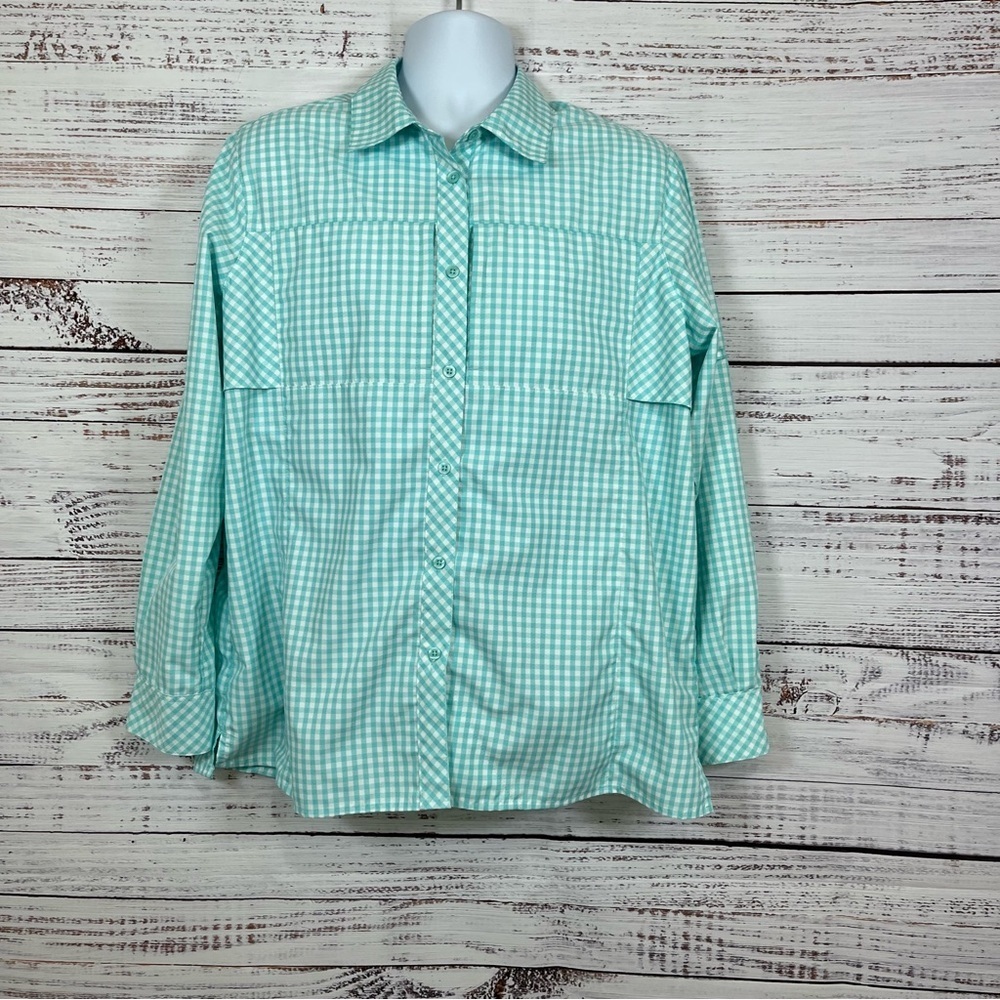 World Wide Sportsman Blue Check Vented Outdoors Shirt